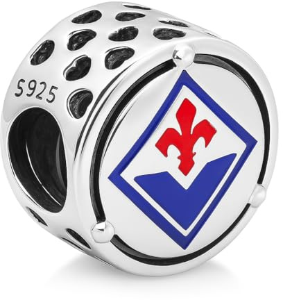 Charm Fiorentina Stemma Giglio Squadra di Calcio Serie A Scudetto in argento 925 - Les Folies per Pandora