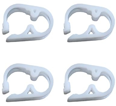 SagaSave Wasserdurchflussklemme, 4 Stück, 6–12 mm, Kunststoff, verstellbare Wasserstopp-Klemme, Labor-Quetschventil, Durchflusskontrolle, Schlauchschelle, Weiß