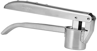 Presse-ail en Acier Inoxydable 304, Poignée Ergonomique Argenté | Broyeur de Gingembre Multi-Usage, Nettoyage Facile, Anti-Rouille, la Cuisine Professionnelle