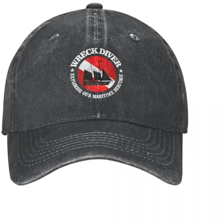 HEBUOUI Baseballmütze Unisex Baumwolle Atmungsaktiv Wrack Taucher (rd) Cowboyhut Luxus Marke Hut Luxus Marke Schaumstoff Party Hut Party Kappen für Männer Frauen Outdoor Geschenk