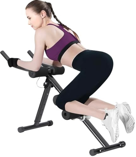 Panana Ab Machine, Foldable Ab Trainer with LCD Display, 5 Levels | 5 Adjustable Height/Incline Levels, Padded Knee Supports, Steel Frame, LCD Counter and Folding Storage for Home Core Workouts