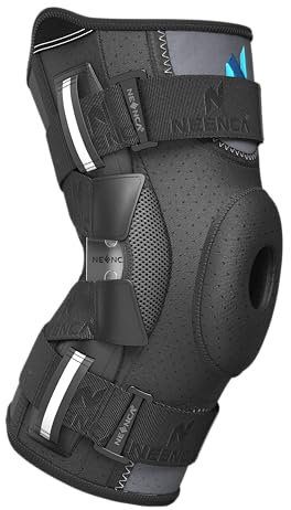 NEENCA Professional Knee Brace for Knee Pain, Hinged Knee Support with Patented X-Straps Fiting System, Strong Stability for Joint Pain Relief, Arthritis, Meniscus Tear, ACL, PCL, MCL, Sports, Workout