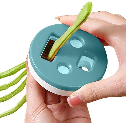 Taglierina di fagioli con lama in acciaio inox con pezzi, taglierina di verdure tritatutto lungo multifunzione fagioli utensili da cucina per fagioli bianchi fagiolini ju