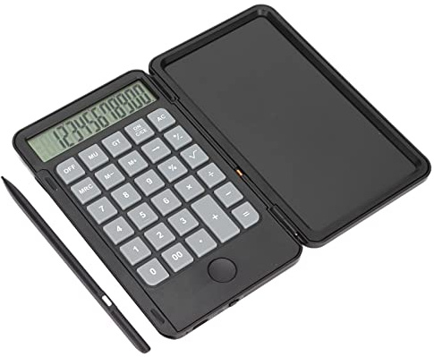 Wissenschaftlicher Taschenrechner mit Notizblock, Kleiner Tragbarer, Geräuschloser Taschenrechner mit 6,5-Zoll-Schreibtablett für die Mittelschule Bis Zum College