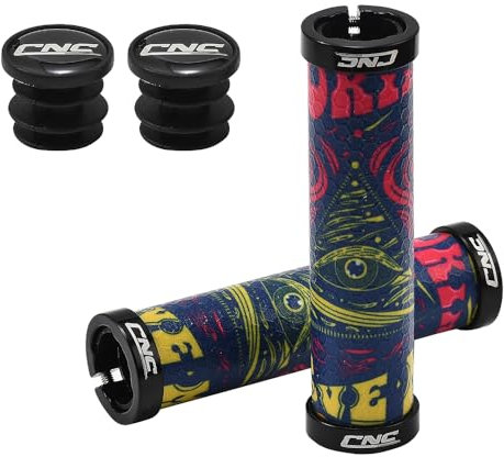 JSCARLIFE Fahrradlenkergriffe, weich, rutschfest, für Mountainbike, Rennrad, MTB, BMX, Roller (bunt)