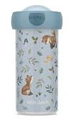 Mepal - Verschlussbecher Campus - Trinkbecher Little Dutch - Auslaufsicherer Wasserflasche für Kinder - Wiederverwendbarer Becher - BPA-frei & Spülmaschinenfest - 300 ml - Forest Friends