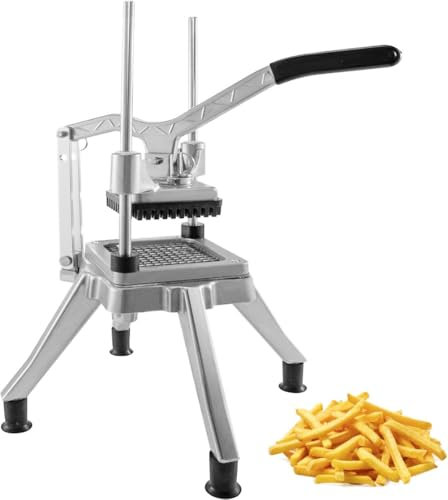 ZHZXBDGQ Cortador de verduras comercial, cortador de patatas de 1/2 pulgada, cortador de verduras comercial de acero inoxidable, picador de alimentos para patatas, cebollas, zanahorias, tomates