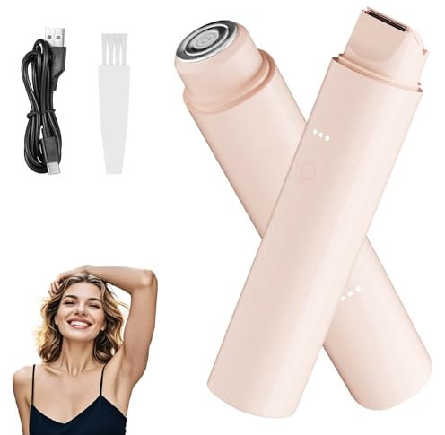 Haare, adé - Intimrasierer für Frauen - 2 in 1 Dual Head Elektrischer Rasierer Damen Intimbereich - USB Aufladbar Bikini Trimmer - IPX7 Wasserdicht Rasierer Damen Elektrisch für Gesicht Körper Bikini