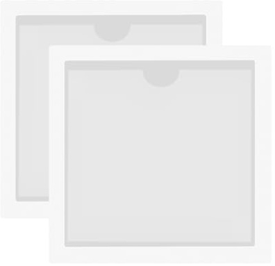 Bojueshaw 2 tarjeteros adhesivos transparentes para parabrisas de coche, bolsa de etiquetas de plástico transparente para visualización de identificación, bolsillo para etiqueta de salpicadero de