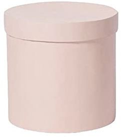 Scatole regalo rotonde con coperchi, cappello da fiorista per composizioni di fiori rosa, secchio da abbraccio, scatola di cartone per fiori (rosa)