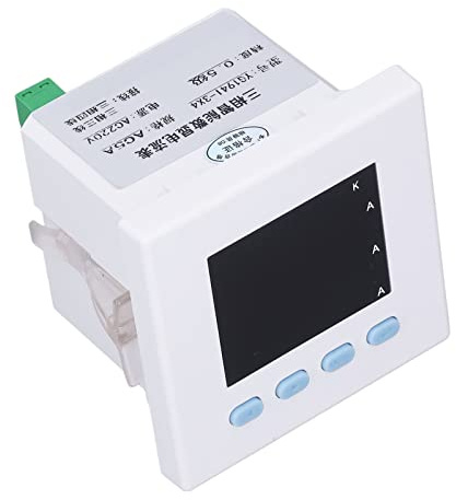 Srliya Medidor de Electricidad Digital Trifásico Inteligente con Carcasa ABS Ignífuga, Amperímetro para Automatización de Distribución, CA 220 V.