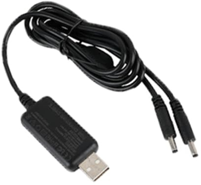 TopHomer Step Up Cable USB DC 5V to 8.4V Dual Charging Cable Voltage Converter Power Adapter with 3.5x1.35mm DC Jack for Rechargeable Li-ion Batteries
