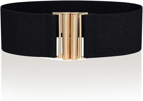 Ro Rox Damen Breiter Elastischer Taillengürtel im Retro Vintage Stil – Stretchgürtel für Kleider, 50er Jahre – Moderne Schnalle, Mehrere Farben