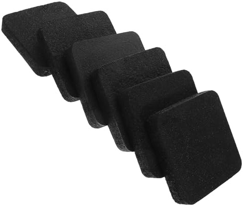 Zerodeko 6pcs Fitness Mat Rubber Shock Absorbing Pads Cushioned Vibration Mat for Treadmill Exercise for Home Floor Soundproofing