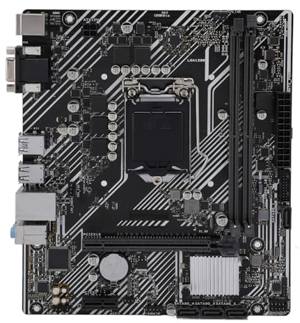 Plyisty Prime H510M F Desktop-Motherboard, M ATX DDR4 LGA 1200-Sockel mit PCI E 4.0, Für Core Celeron-CPUs der 11. und 10. Generation