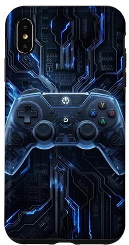 Video Game Controller Blue Gamer Boys Teens Men Gaming Case for iPhone XS Max