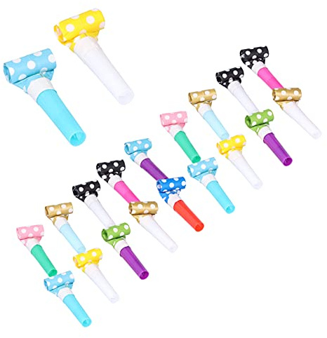 HEEPDD Sopladores de Fiesta, Coloridos Dibujos Animados de Cumpleaños, Generadores de Ruido con Boquilla de 6 Cm para Fiestas Infantiles, Celebraciones, Regalos