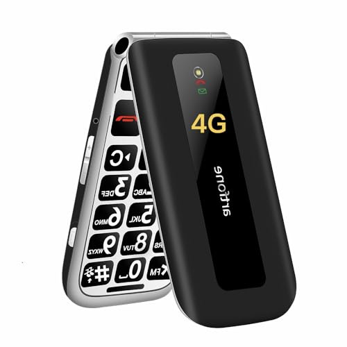 artfone F30 Schwarz- 4G Seniorenhandy Klapphandy Ohne Vertrag丨Großtasten Mobiltelefon丨2,4 Zoll Farbdisplay丨SOS Notruftaste丨Ladestation丨Handy für Senioren丨FM Radio丨1300mAh Akku丨Sprachansage丨Kurzwahl