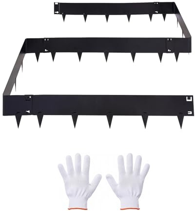 VEVOR Galvanized Steel Landscape Edging, 6-Pack 40 x 8.15 Inch Metal Edging for Landscaping with Gloves, Easy-to-Install, Heavy Duty Metal Garden Edge Border for Flower Bed, Yard Pathway