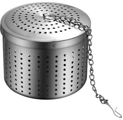 NIYANGLE Filtre à Épices Multifonction en Acier Inoxydable 304, Boule à Thé Maille Fine et Chaînette, Panier-Filtre Pratique pour Infusion et Assaisonnement, Ustensile Cuisine Maison