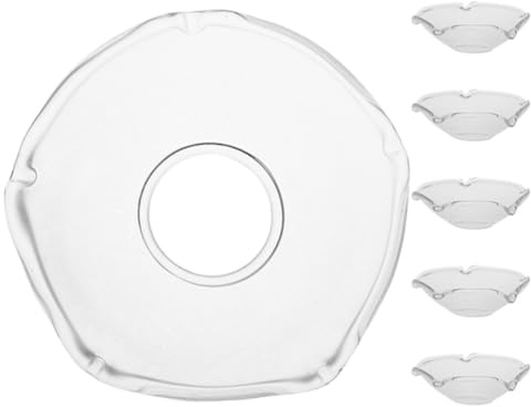 GAROZATION Tropfenfänger für Kerzen aus Glas mit Rundem Design Wachstropfenfänger für Stumpenkerzen und Stabkerzen Praktische Wachshalter für Tropffreies Abbrennen Zuhause