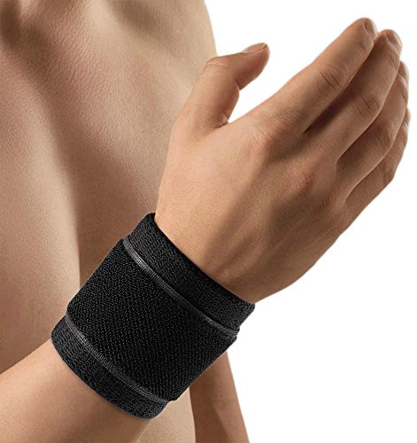 Bort ActiveColor Handgelenkbandage Klettverschluss Hand Gelenk Stütze Bandage, schwarz, M