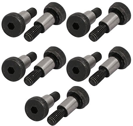 Sourcingmap® 100 40 CR Stahl Schulter Bolt 8 mm Dia 12 mm der Seite Länge M6 x 12 mm Gewinde