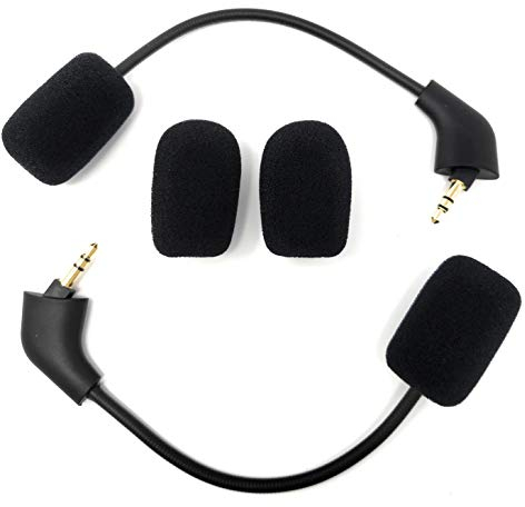 TNE Lot de 2 micros de rechange pour casques de jeu Kingston HyperX Cloud 2 II - Avec fil, Cloud Pro, CloudX, PS4, Xbox One, Nintendo Switch, PC
