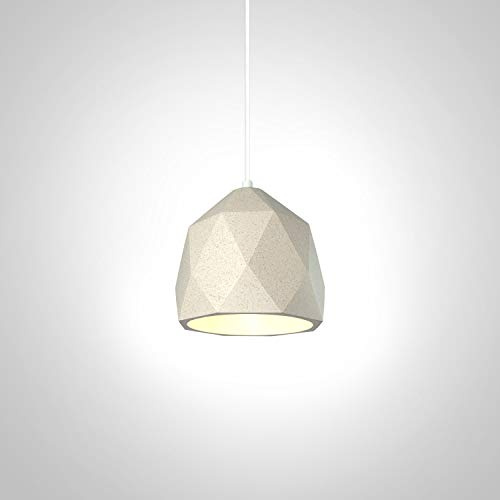Paco Home Pendelleuchte, E27, Lampe Für Wohnzimmer Esszimmer Küche, Höhenverstellbar, Farbe: Beton-Sandstein-Weiß, Leuchtmittel: ohne Leuchtmittel
