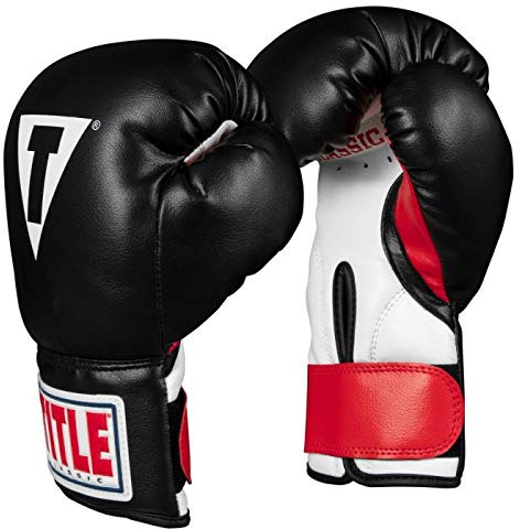 Title Boxing Classic Kid & Youth Boxing Gloves 2.0, Black/White/Red, Youth
