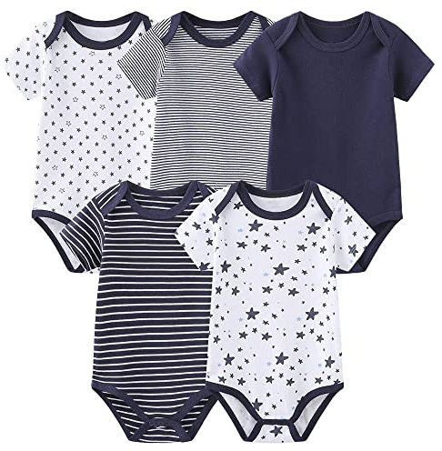 TONE Bodys Kurzarm für Neugeborene Baby Jungen und Mädchen 0-3m/3-6m/6-9m/9-12m Baumwolle