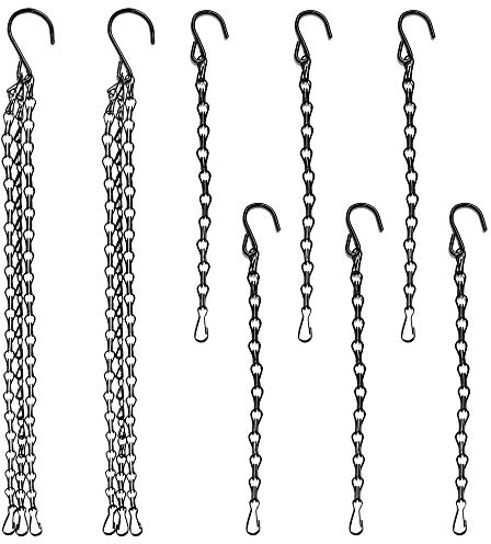 DanziX Catena da Appendere di Ricambio da 8 Pezzi, Catena Singola Catena combinata a 3 Catene per vasi da Fiori, Lanterne, mangiatoie per Uccelli, campanelli eolici e Altre Decorazioni