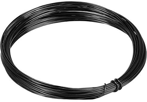 mumbi 10m Basteldraht 1mm, Schmuckdraht Aludraht Dekodraht Aluminiumdraht rostfreier Draht in Schwarz