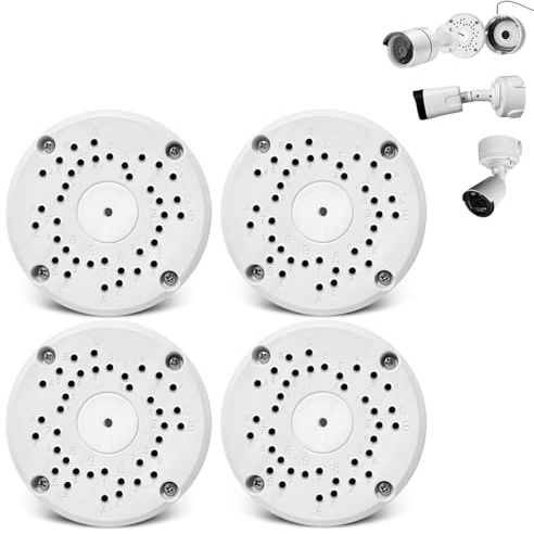 (Kamera-Anschlussdose) Wasserdichte Anschlussdose für Überwachungskamera, Überwachungskamera-Montagebox, Universal Abzweigdose für Bullet Überwachungskamera, Metall Aluminium, Junction box (4 Pcs)