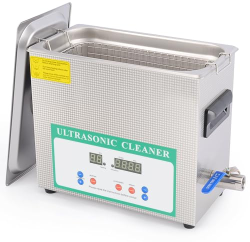 stonylab Ultraschallreiniger, Professioneller Allzweck-Ultraschallreiniger aus Rostfreiem Stahl mit Digitalanzeige-Timer und Wärmesteuerung für Labor 220V, 6.5L