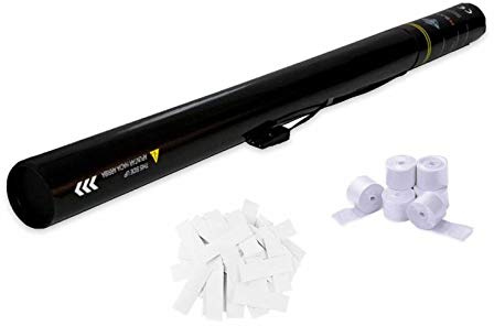 EUTOPICA Cañón Confeti + Serpentina Eléctrico 80 cm (Blanco) | 24/48H laborables | #DeLosBuenos