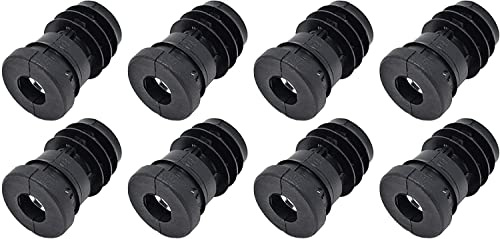 Design61 8x Gewindestopfen Justierstopfen für Rundrohr mit eingelegter Metallmutter Ø28mm 1,0-1,5 mm mit M10 Innengewinde