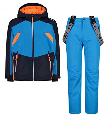 CMP - Kid Set Jacket and Pant, Boy, Black Blue, 110