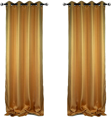 Sunlusso FALSTER Dekoschal 2er-Set, Gelb, 135 x 245 cm, mit Ösen