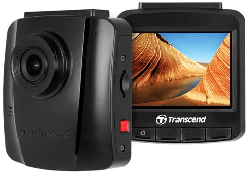 Transcend DrivePro 110 Dash Cam, 2K QHD 1440P, High-Sensitivity Image Sensor, G-Sensor, Built-in Battery, Includes 64GB microSD Card TS-DP110M-64G