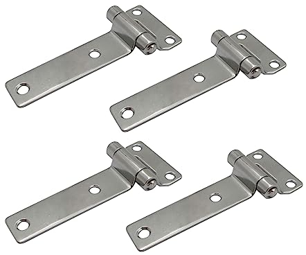 RANYUSS Türscharniere aus Edelstahl 304, T-Form, 135 mm, für Container, Lieferwagen, Wohnwagen, Polnisch, Marine, Boot, Hardware, Gegenrückklappe, Scharniere