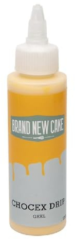 BrandNewCake® Chocex Drip Gelb 120g - Perfekte Tortendekoration - Einfache Anwendung für beeindruckende Kuchenverzierungen