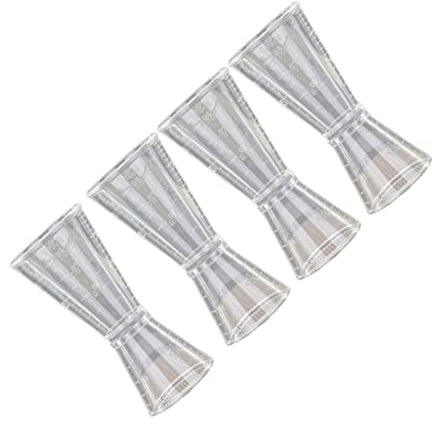 NAMOARLY 4pezzi Misurino Cocktail Doppia Testa Grande Dosatore Bicchierino Dosatore Cocktail Professionale Con Graduazioni Precise Strumento Bar Multiuso Per Misurare Vino e Alcolici Per Ca