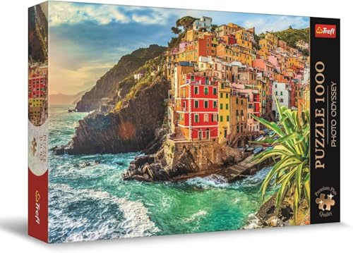 Trefl Premium Plus Quality - Puzzle Photo Odyssey: Borgo di Riomaggiore, Italia - 1000 Pezzi, Galleria Fotografica Unica, Tessere Perfettamente Abbinabili, per Adulti e Bambini a partire dai 12 Anni