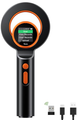 Tera Husdjur mikrochip läsare skanner: Stor TFT-skärm uppladdningsbar 1 800 mAh batteri RFID bärbart djurchip ID-skanner uppladdningsbar sällskapsdjur katt etikettskanner för ISO 11784/11785 FDX-B