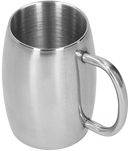 Boccale da Birra in Acciaio Inossidabile con Manico Robusto, Tazza da tè Al Latte di Grande capacità, Bicchieri da Ufficio