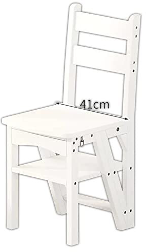 XCHSXYL Klappbare Trittleiter, Treppenleiter Air, Holzleiter Air, Klapptreppe Air, 4 Stufen, Leiterhocker, Haushaltsschuhbank, Blumenregal, Leiterregal