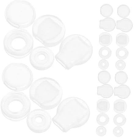 NUOBESTY 50stücke Ohrclip Polster Silikon Ohrclipschutz Transparent Weich Nonskid Ohrclip-kissen Für Ohrclips Verschiedene Formen Komfortabel Gegen Schmerz