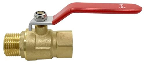 Joywayus Brass Garden Hose Shut Off Valve Full Flow, 3/4GHT Heavy Duty Ball Valve Long Handle