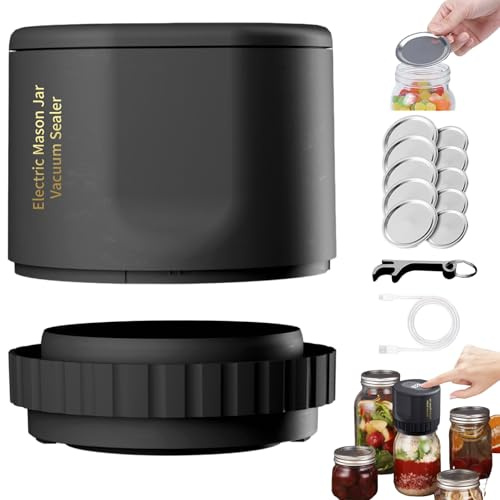 electric mason jar vacuum sealer kit,vacuum sealing machine for mason jar,vacuum sealed jar,jar vacuum sealing machine,Automatic Jar Vacuum Sealing for Canning Jars with Wide&Regular Mouth Mason Lids